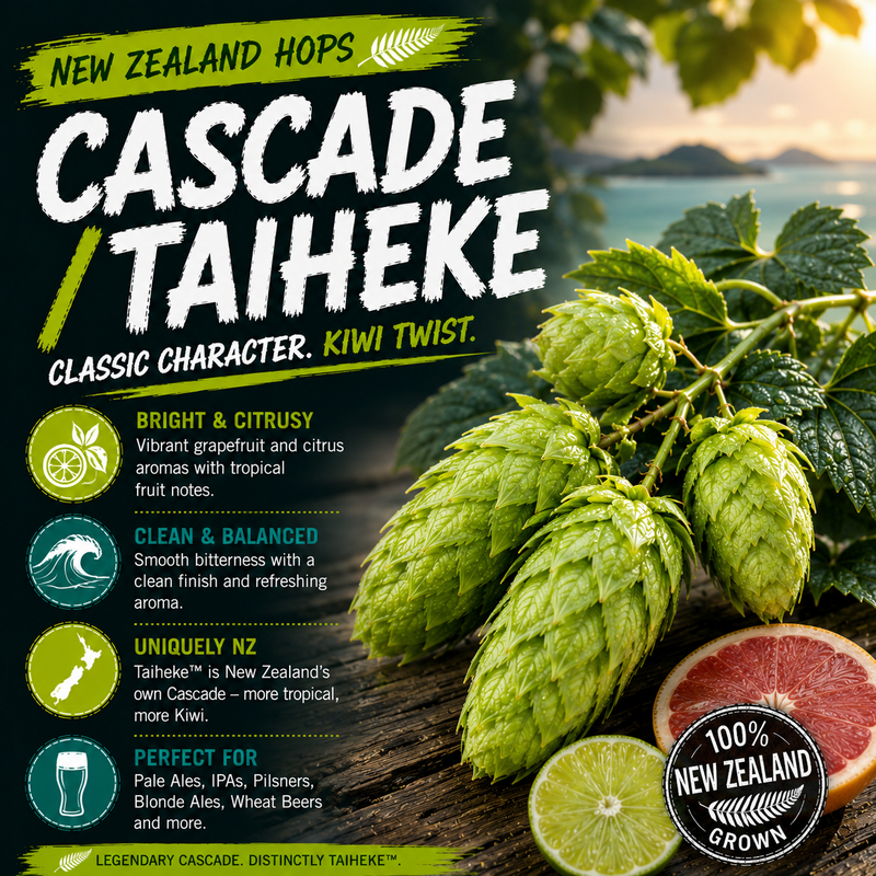 Cascade/Taiheke Hop Pellets (NZ) 2026