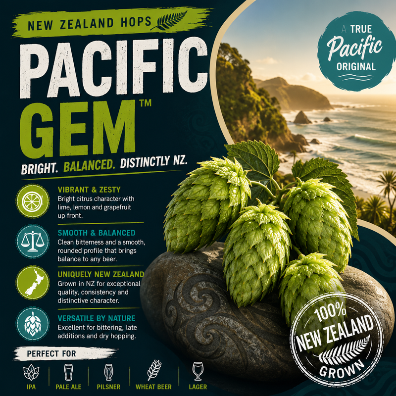 Pacific Gem Hop Pellet Organic 2024