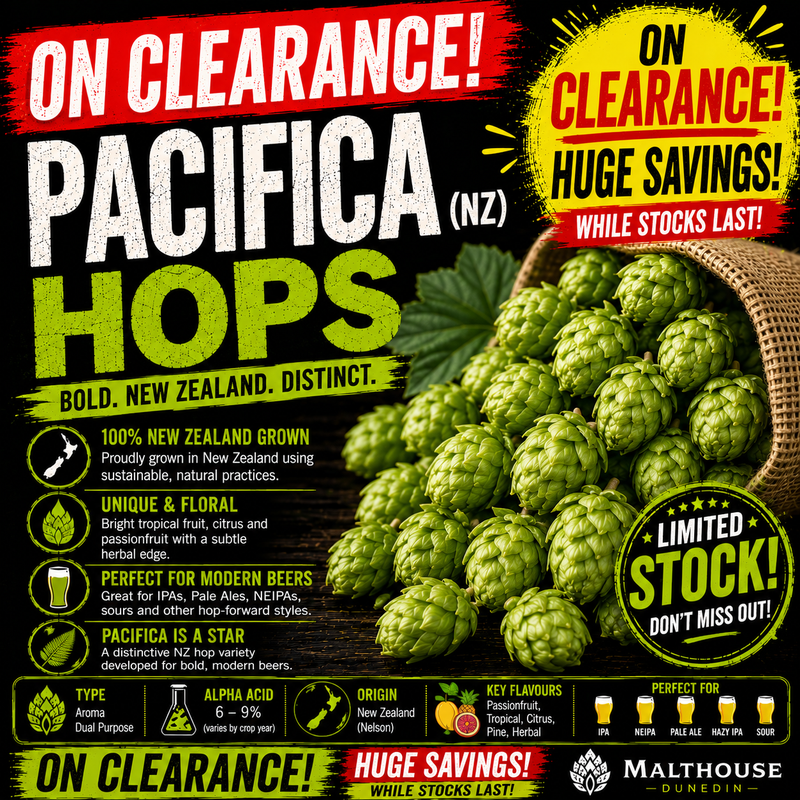 CLEARANCE Pacifica hops 200g