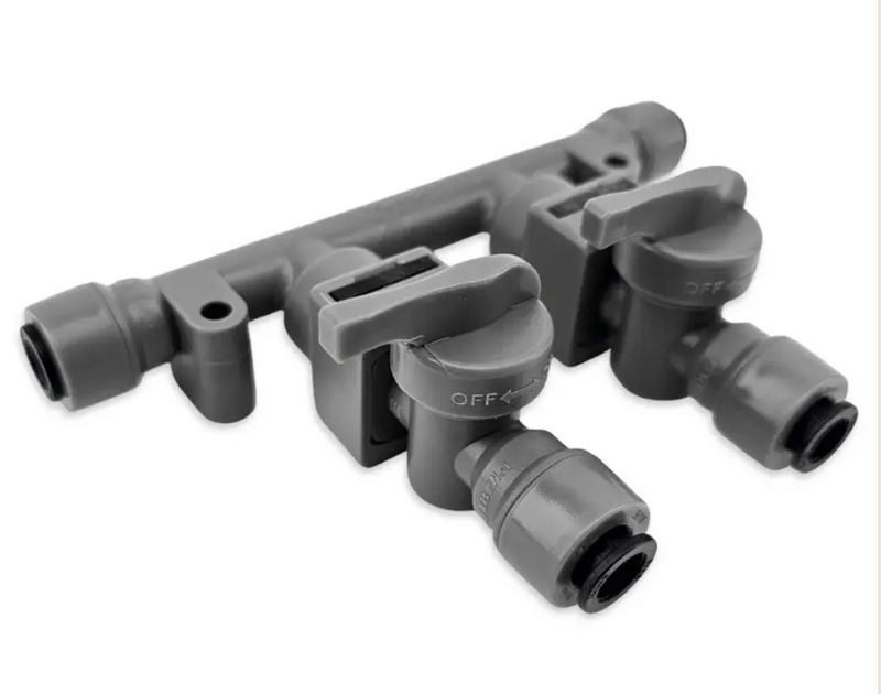 Duotight 8mm x 2-Way Manifold with Check & Isolation Valves