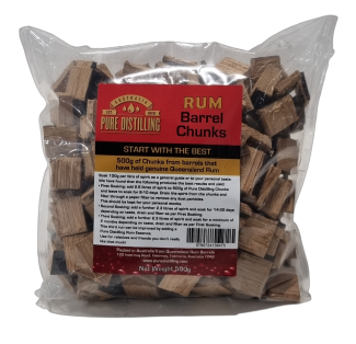 Barrel Chunks -- Pure Distilling Rum 500g
